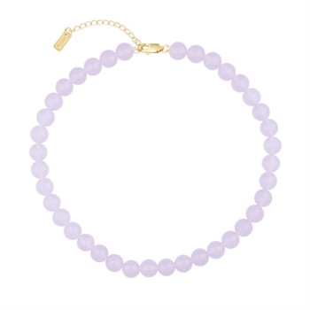 Den smukke Chunky Lavender perlekæde fra House of Vincent